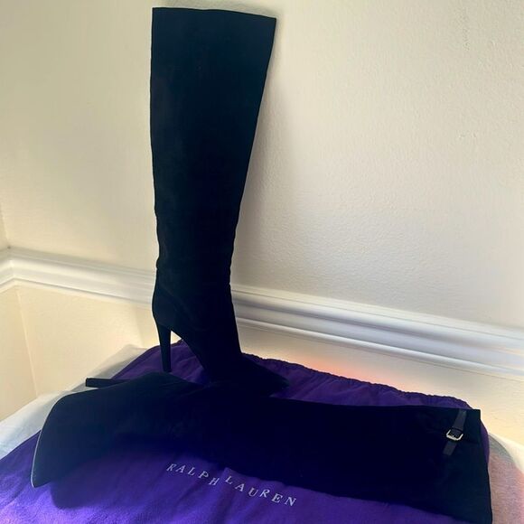 Ralph Lauren collection suede beautiful EUC boots paid $1,300- size 8 - Picture 1 of 14
